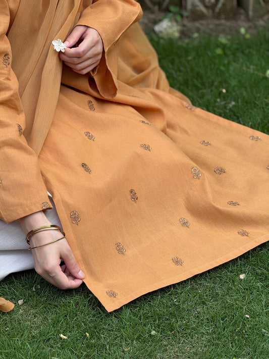 Embroidered Golden hour Kurta ( Stitched Festive )