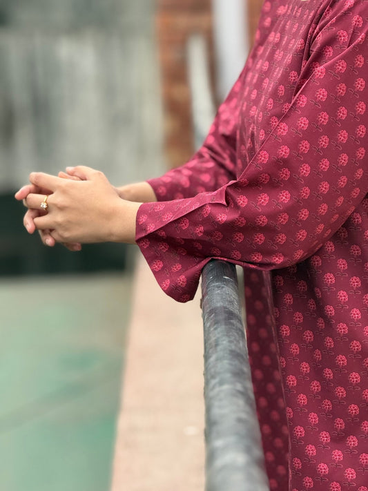 Cherry Fine Cambric Unstitched (5m)