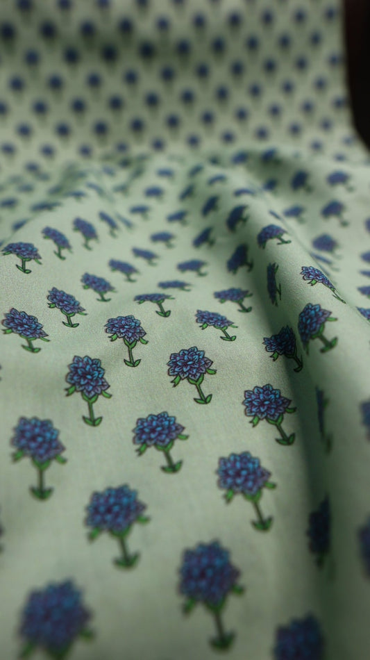 Mystic Green - Shirt piece Lawn(cotton)