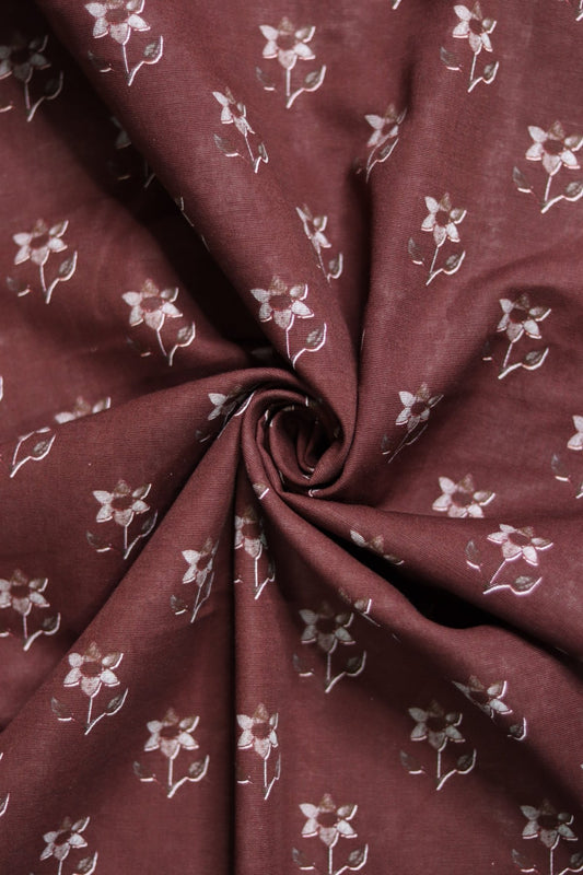 Dark Cherry Premium Light khaddar (5m)