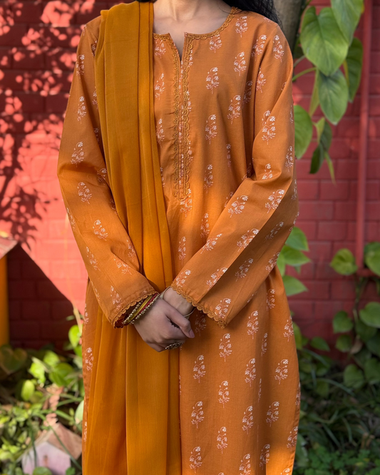 Marigold - Unstitched Lawn (Cotton 4.5m)