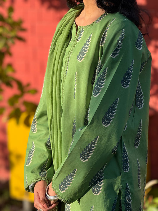 Grass Green - Unstitched Lawn (cotton 4.5m)