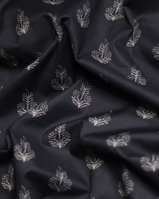 Black Beige - Premium Lawn Unstitched 5m