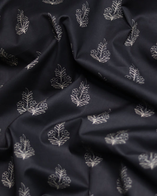 Black Beige - Premium Lawn Unstitched 5m