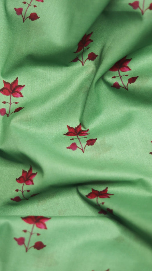 Petal Green - Premium Lawn Unstitched 5m
