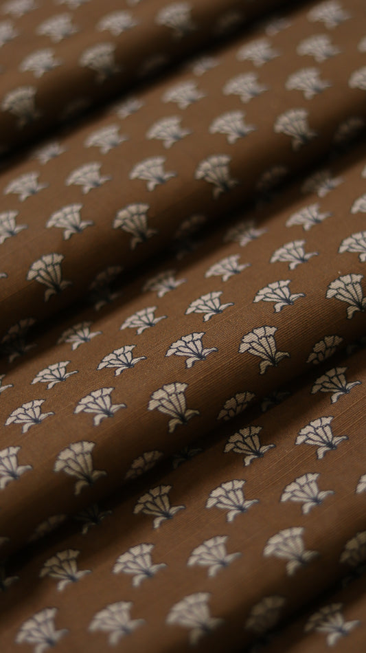Mud Brown (Unstitched khaddar) 5m