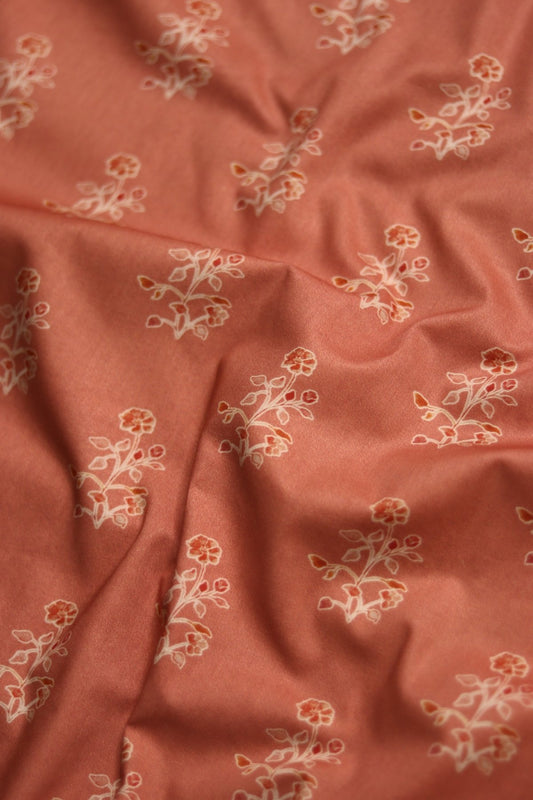 Blossom Peach Pink Premium lawn unstitched 5m