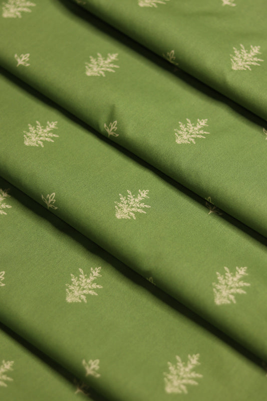Leaf Green Premium lawn unstitched 5m