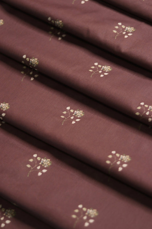Dull Maroon Premium lawn unstitched 5m