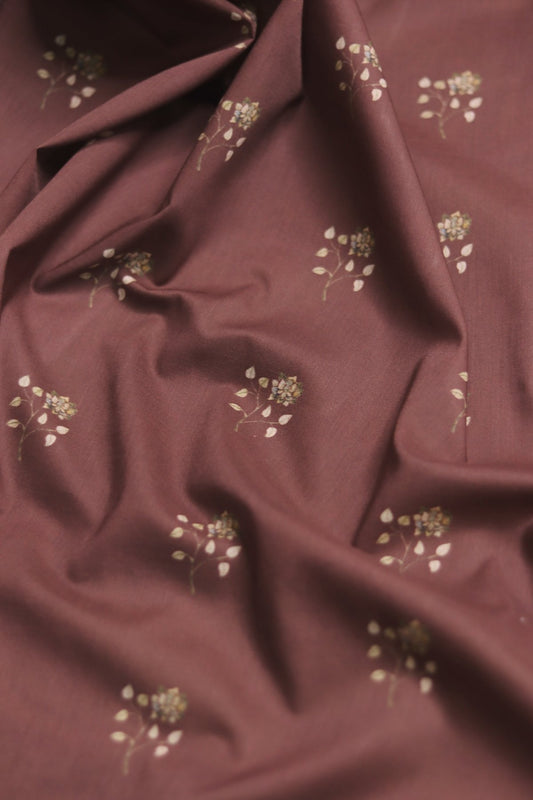 Dull Maroon Premium lawn unstitched 5m