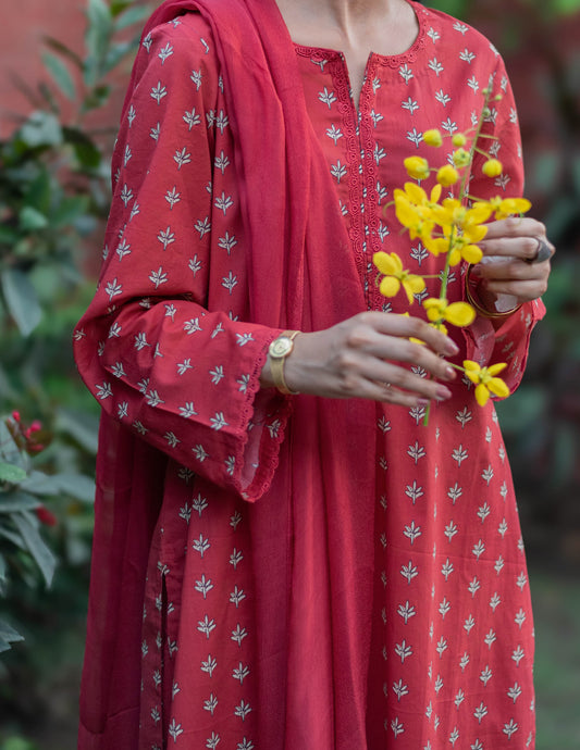 Petal Red - Shirt Piece (3m)