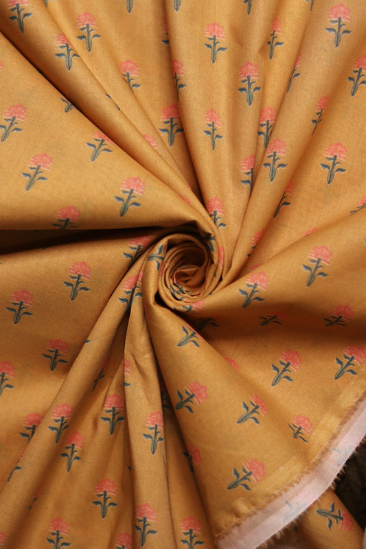 Sun Yellow Premium Lawn unstitched 5m
