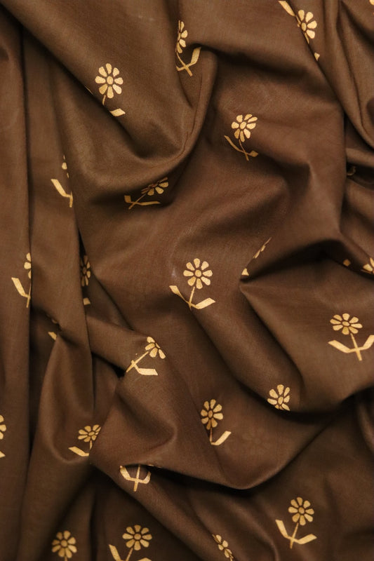 Dark Caramel premium lawn unstitched 5m