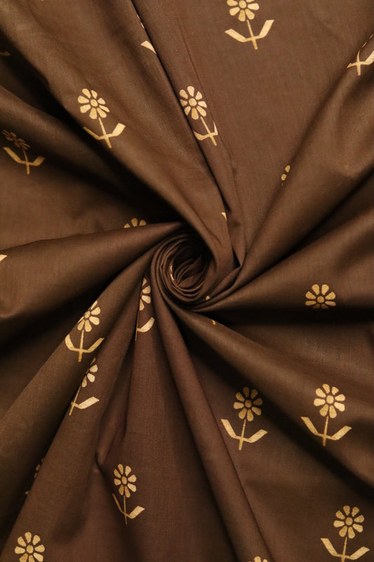 Dark Caramel premium lawn unstitched 5m