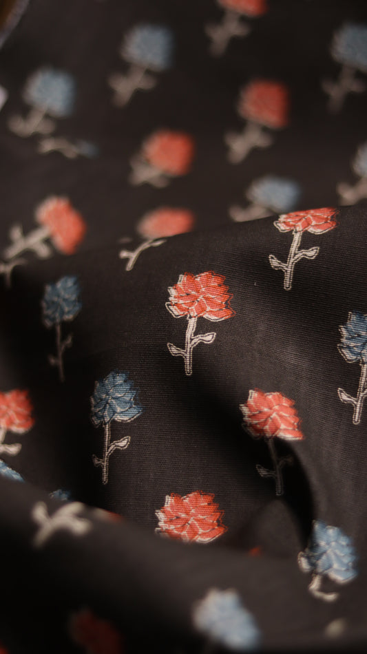 Charcoal Brown (Unstitched Light khaddar) 5m