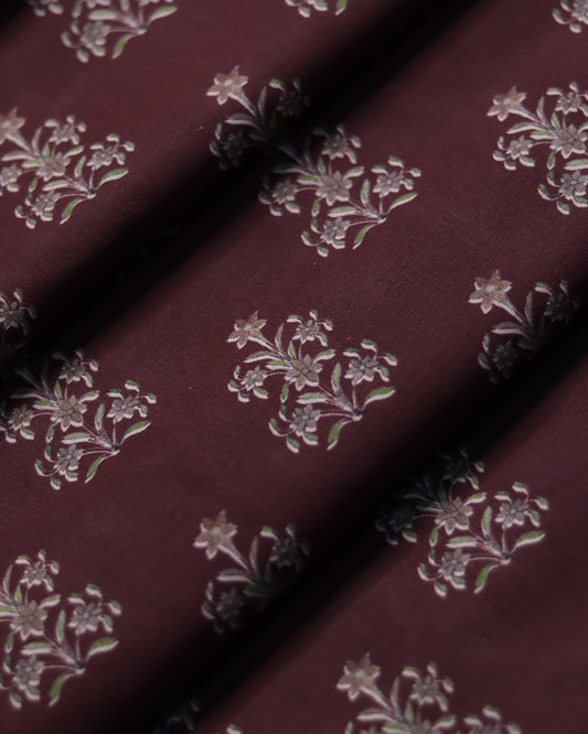 Red Grape (Unstitched Light khaddar) 5m