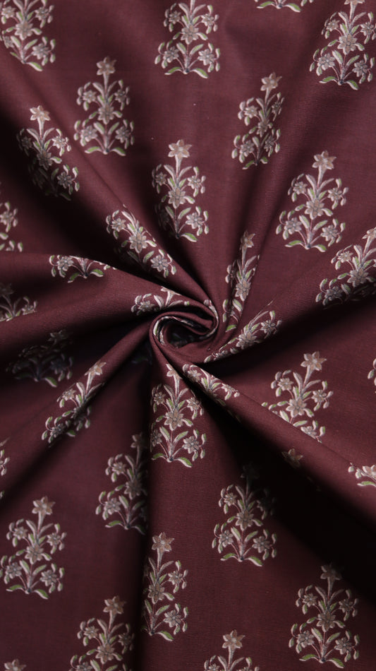 Red Grape (Unstitched Light khaddar) 5m