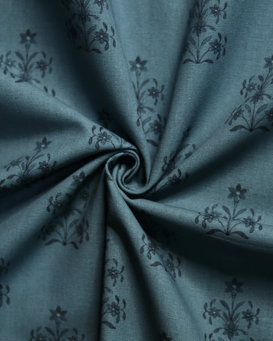 Pastel Night Blue (Unstitched Light khaddar) 5m