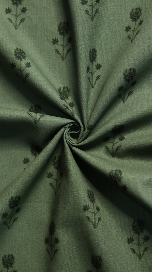 Pastel Night Green (Unstitched Light khaddar) 5m