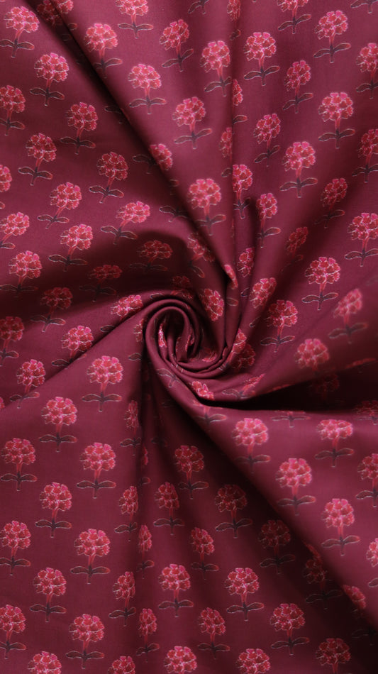 Cherry Fine Cambric Unstitched (5m)