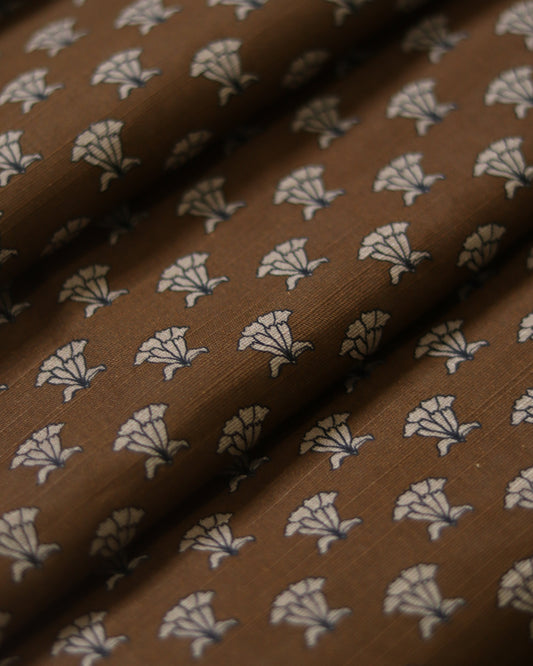 Mud Brown (Unstitched khaddar) 5m