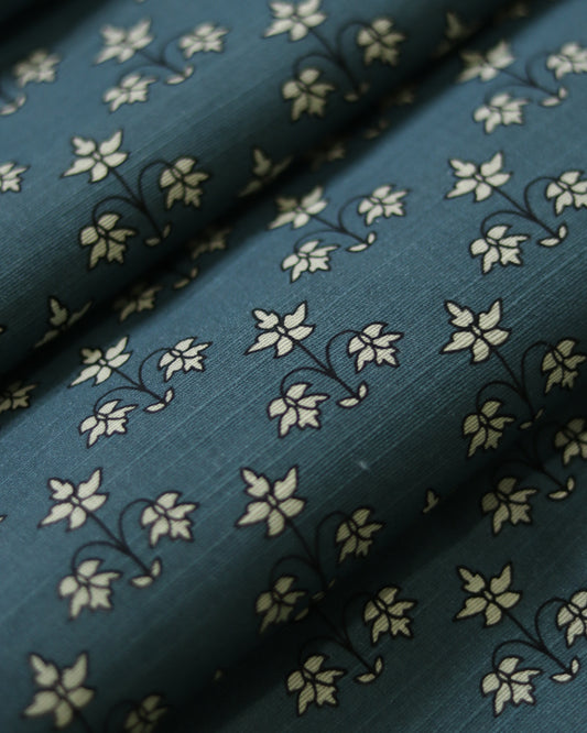 Evening Blue (Unstitched khaddar) 5m