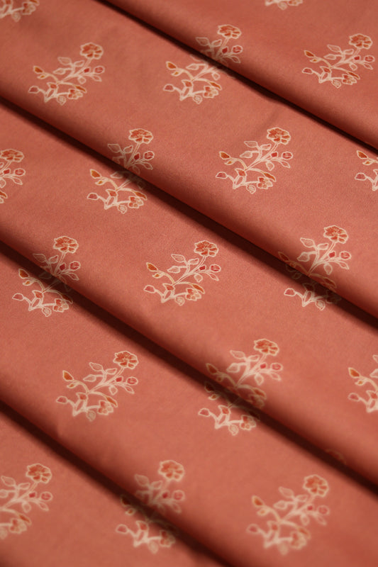 Blossom Peach Pink Premium lawn unstitched 5m