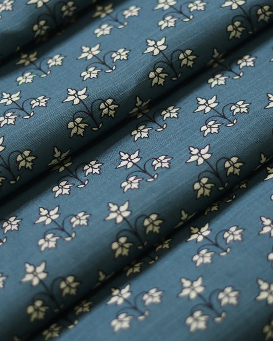 Evening Blue (Unstitched khaddar) 5m