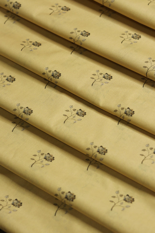 Butter Yellow Premium lawn unstitched 5m