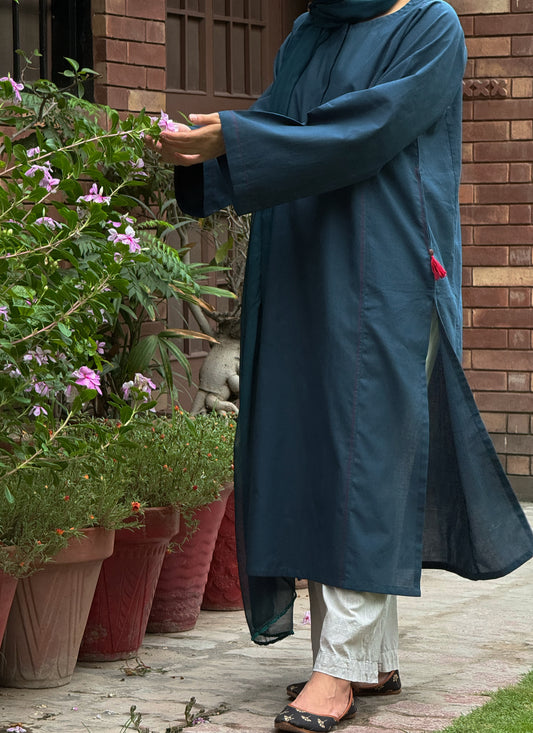 Midnight Zinc Kurta (Stitched)